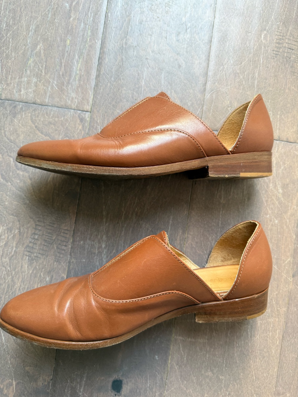 Nisolo Emma D’Orsay Women’s Slip-On Leather Oxfords in Tan Size 7 - Picture 4 of 7